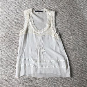 Beautiful white sheer sequin blouse